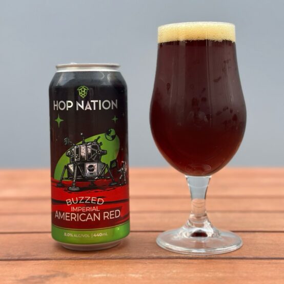 Hop Nation BrewingのBuzzed（Red Double IPA, 度数8%）